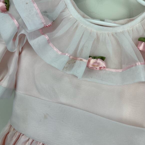 Vintage Sylvia Whyte Pink Party Dress 6 - Picture 13 of 15